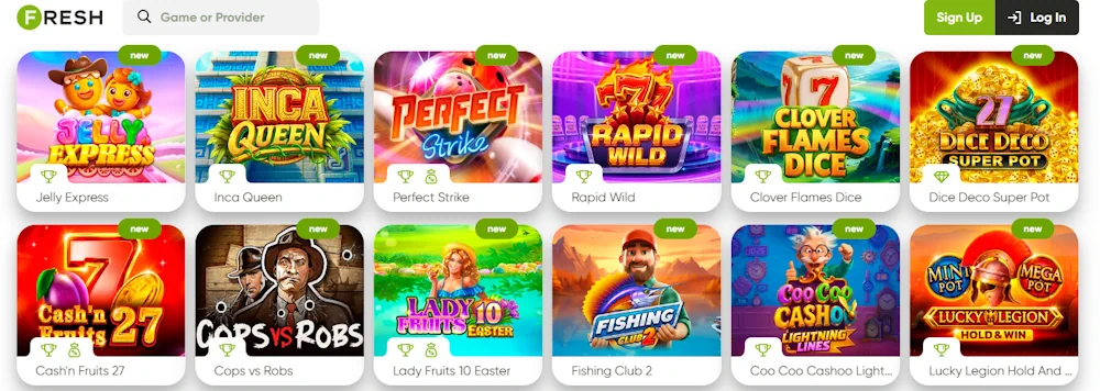Fresh Casino Games